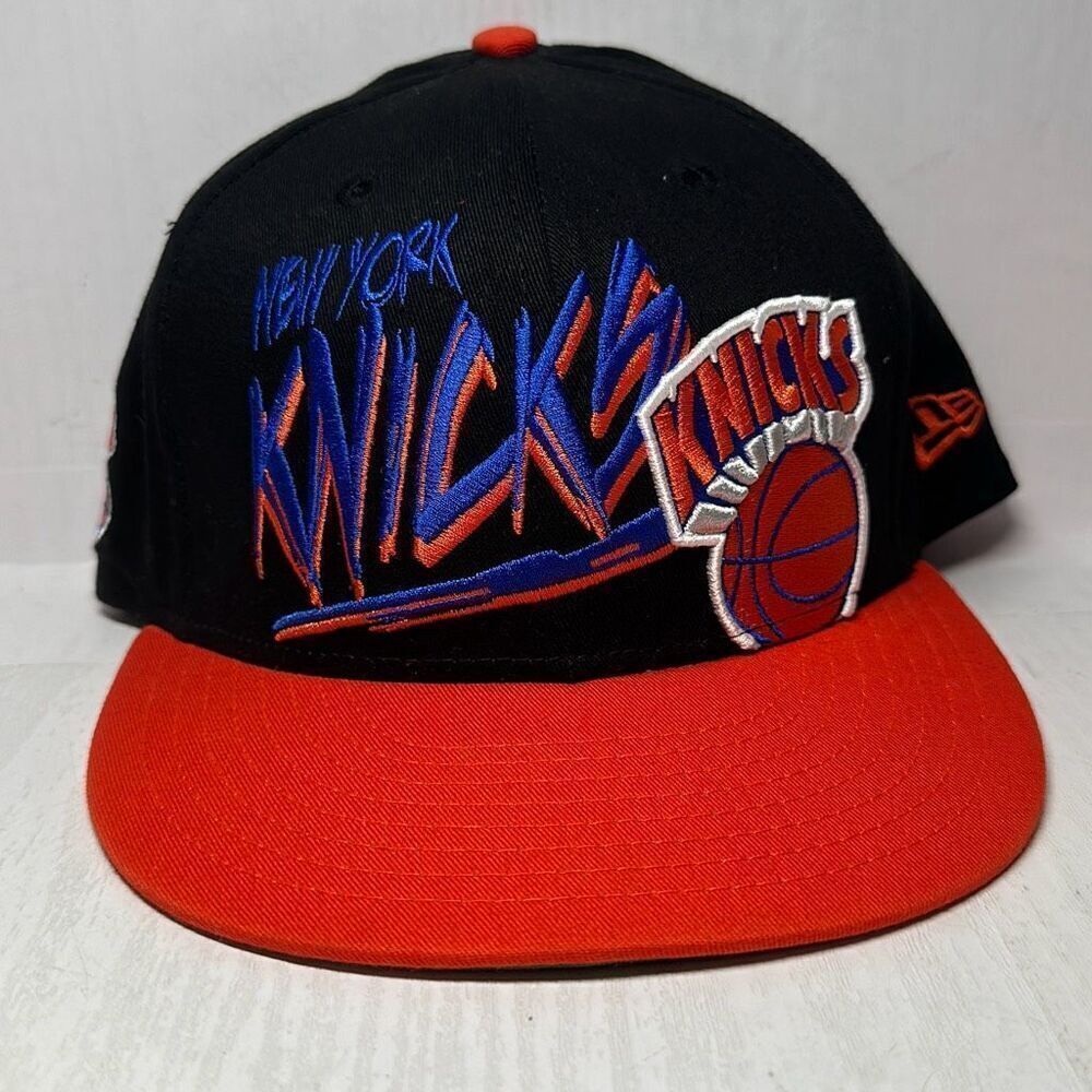 New York Knicks New Era 9FIFTY SnapBack Hat Cap Hardwood Classics Black‎ M Large